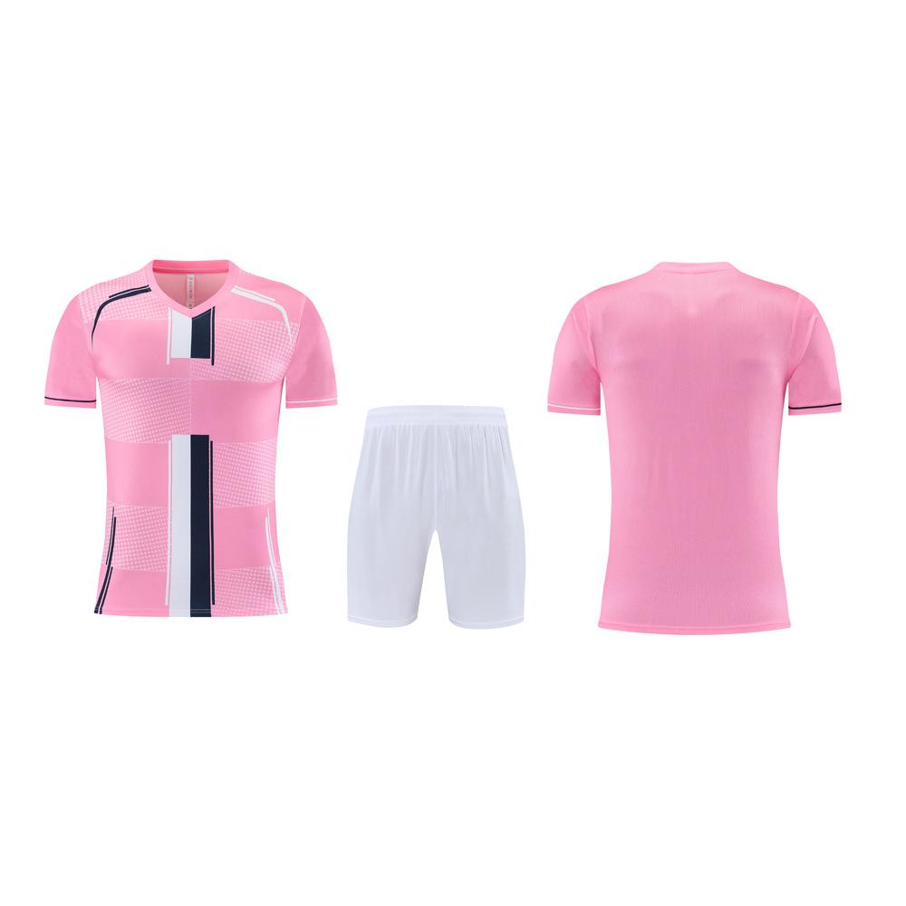 New Football Jersey, Men's Game Training Jersey Set, Children's and Adults' Sports Quick-drying Single-piece Short-sleeved Jersey Customization