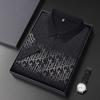 Men's Business Casual Short Sleeved Printed Polo Shirt Fashionable Breathable Comfortable and Versatile Top