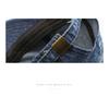 Short-brimmed, solid-color denim baseball cap for outdoor activities, travel, and sun protection for women
