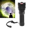 Telescopic Focus Flashlight XHP160 LED Super Bright Flashlight for Camping Hiking Biking