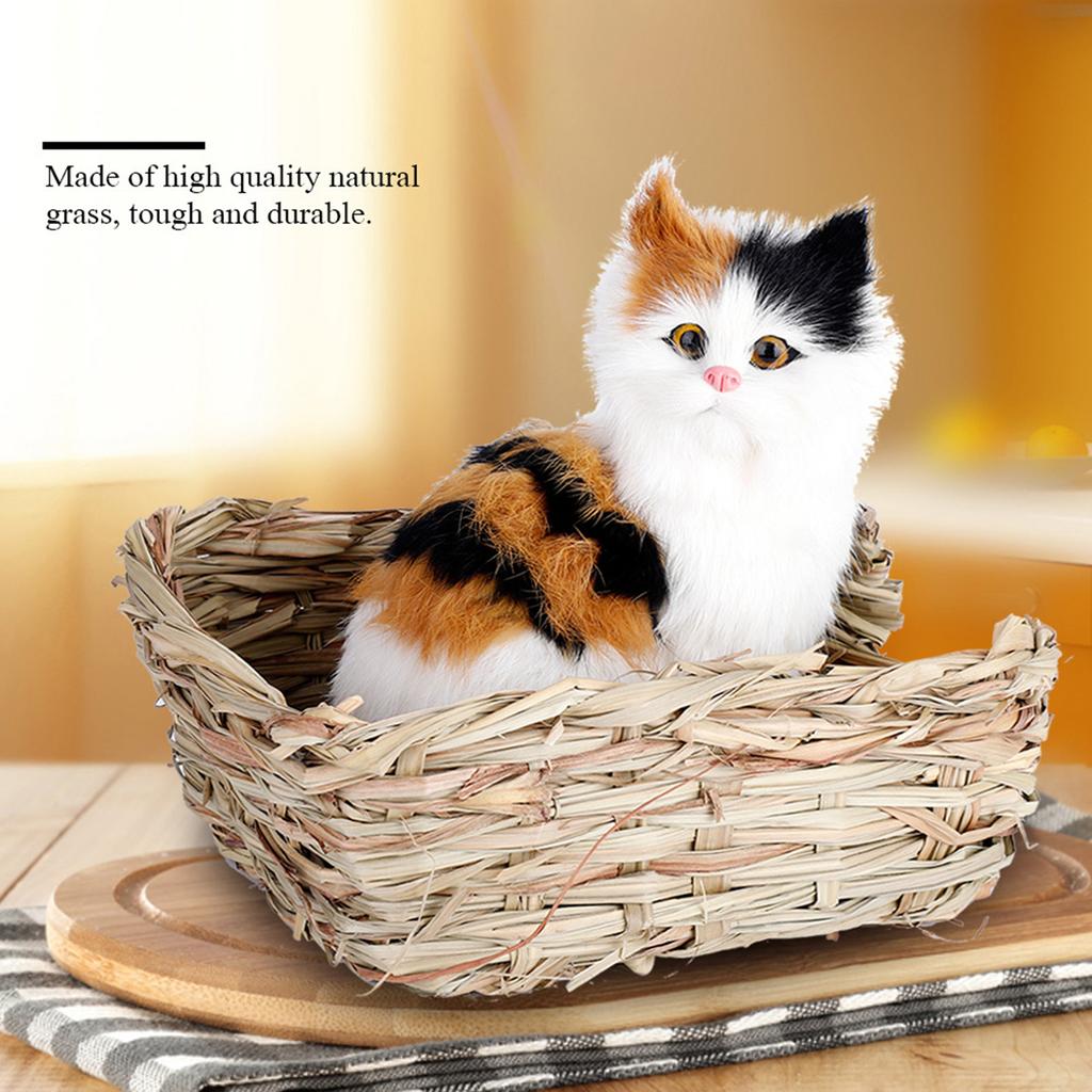 Durable Rabbit Grass House Chew Toy Mat Bed for Hamster Guinea Pig Bunny