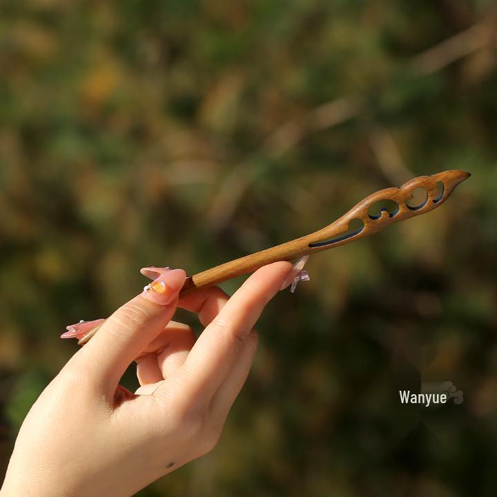 Xiangyun Hairpin: Elegant Ebony Wood Chinese Style Hair Accessory for Women