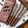 4Pcs Black Gel Pen Coffee Cream Rose Scents Refill Scents Quick-Drying Gel Pen Students Writing Supplies
