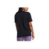 Under Armour Logo Casual Loose Crew Neck Pullover Short Sleeve T-Shirt Women Tops Black 1383045-001