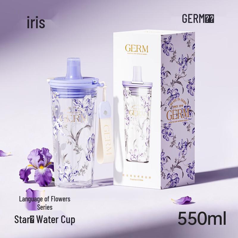 Germ Tritan Floral Portable Water Bottle