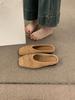 French niche breathable woven bag head half slippers women's summer wear lazy one pedal casual flat sandals shoes