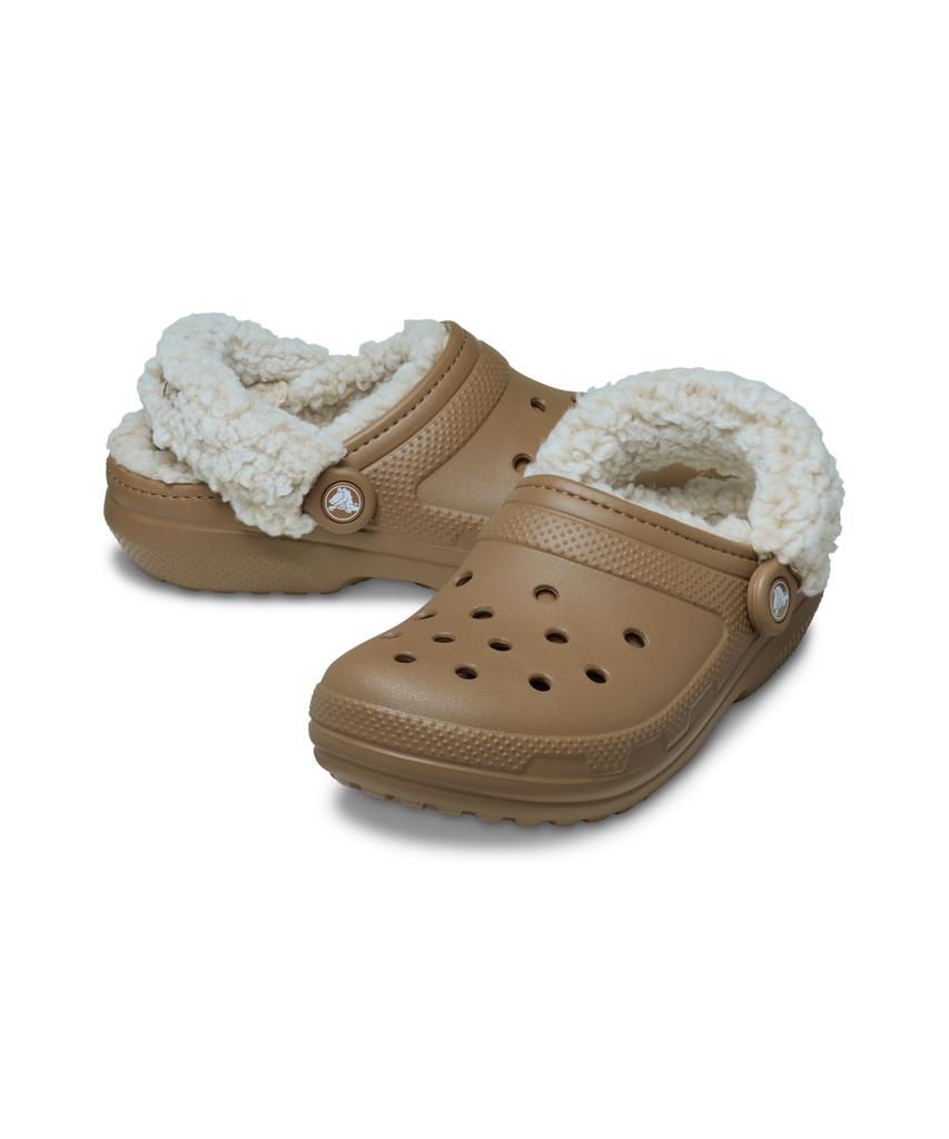 Crocs Classic Fleece Lined Clogs (Fleece Strap) - Sepia / 211396-2Ey