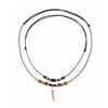 New 2Pcs/Set Ethnic Adjustable Wax Thread Rope Chain Necklace Men Trend Vintage Wolf Tooth Pendant Choker Male Neck Jewelry