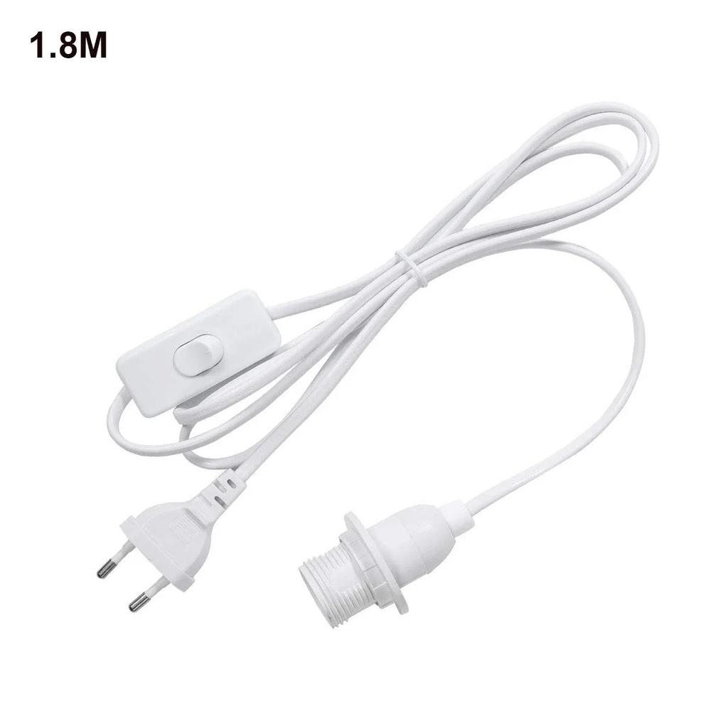 E27 Lamp Holder 1.8m/3.5m EU Plug Bakelite Lamp Holder Extension with Push Button Switchfor Pendant Lighting accessories