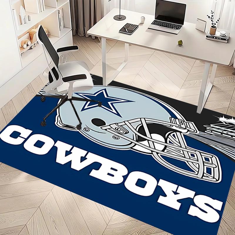 1pc Dallas Cowboys Print Area Rug - Soft, Washable Non-Slip Indoor Mat, Living Room, Home Office Decorative Rug,Office Decorative