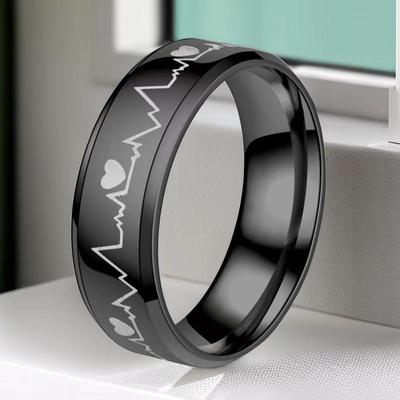 Herren Nischendesign Edelstahlring - Anlaufbeständiger Titanschmuck