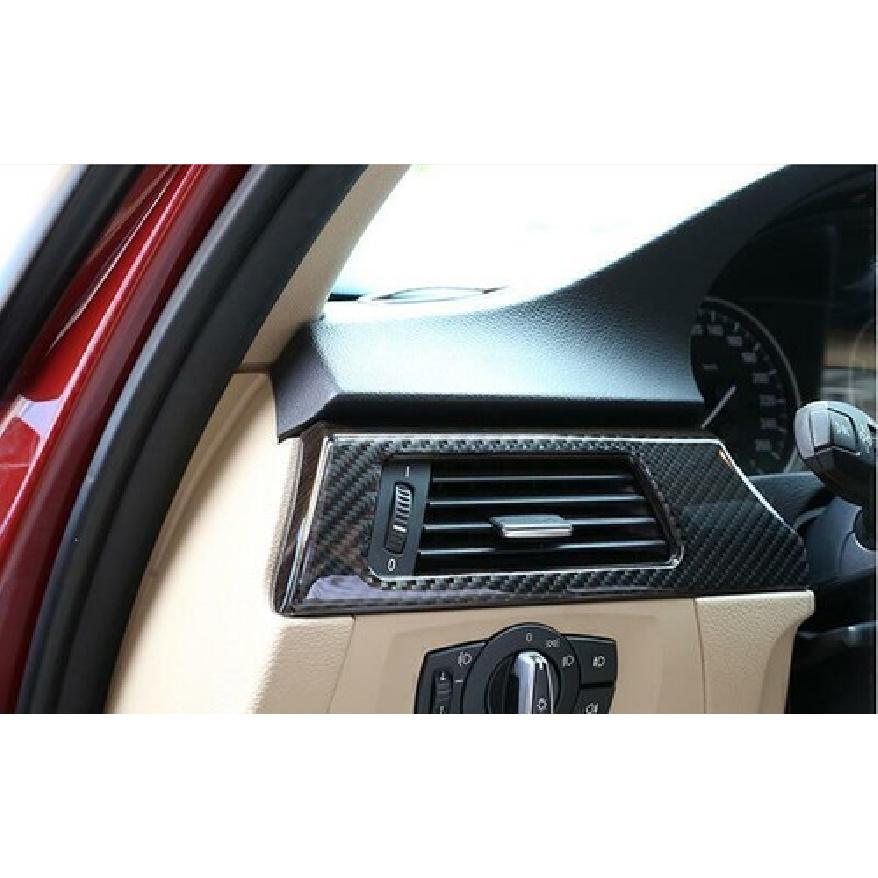 For BMW 3 Series M3 2005-2012 Real Carbon Fiber Left AC Air Outlet Vent Trim 1PC