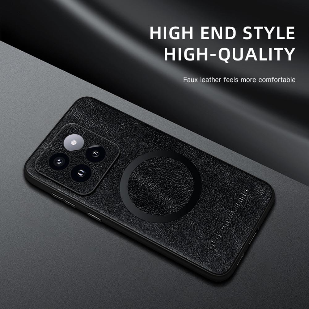 Shockproof Magnetic Phone Case For Xiaomi 14 13 12S Ultra 12 11 Lite 5G 12X 12S 11T 13T Pro Vintage Classic Leather Matte Cover