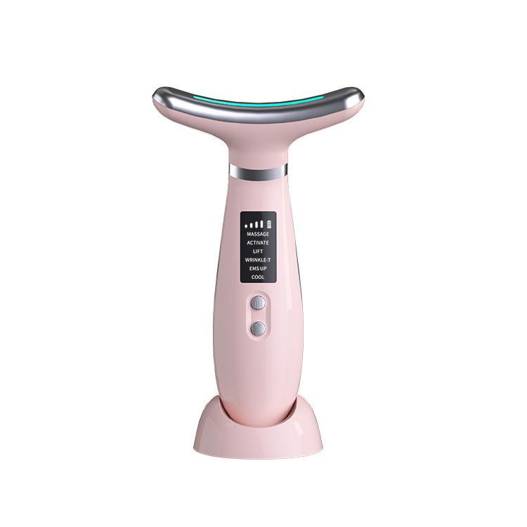 Ice Compress Neck & Facial Vibration Massager - Multi-Function Beauty Wrinkle Device
