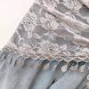 Durchsichtiger Netz-Hüftschal mit Blumenmuster, Taillengürtel-Schal, Vielseitiges Boho-Bandana für Damen