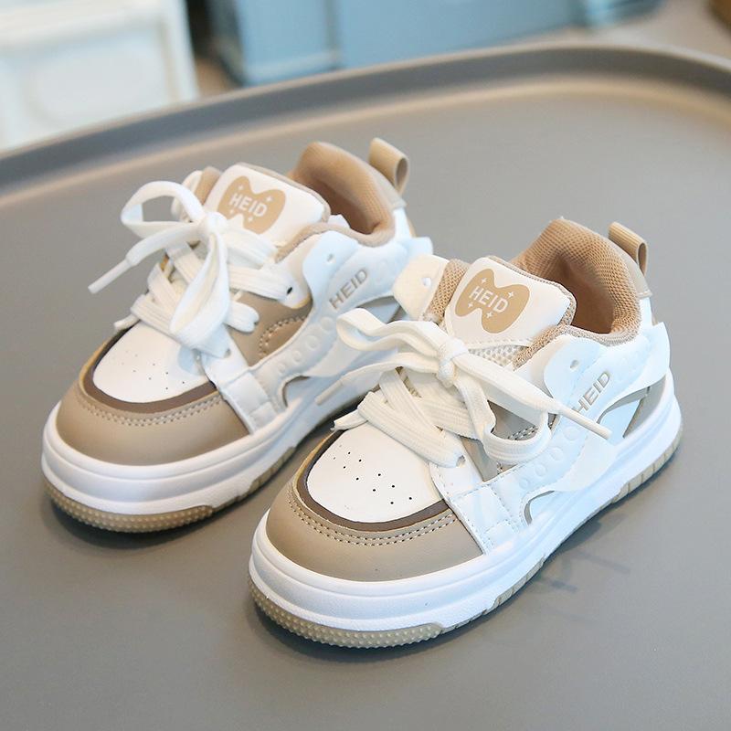 Children's Sports Shoes 2025 Spring and Autumn Boys' Casual Board Shoes New High-top Girls' Little White Shoes Soft-soled Baby Shoes List