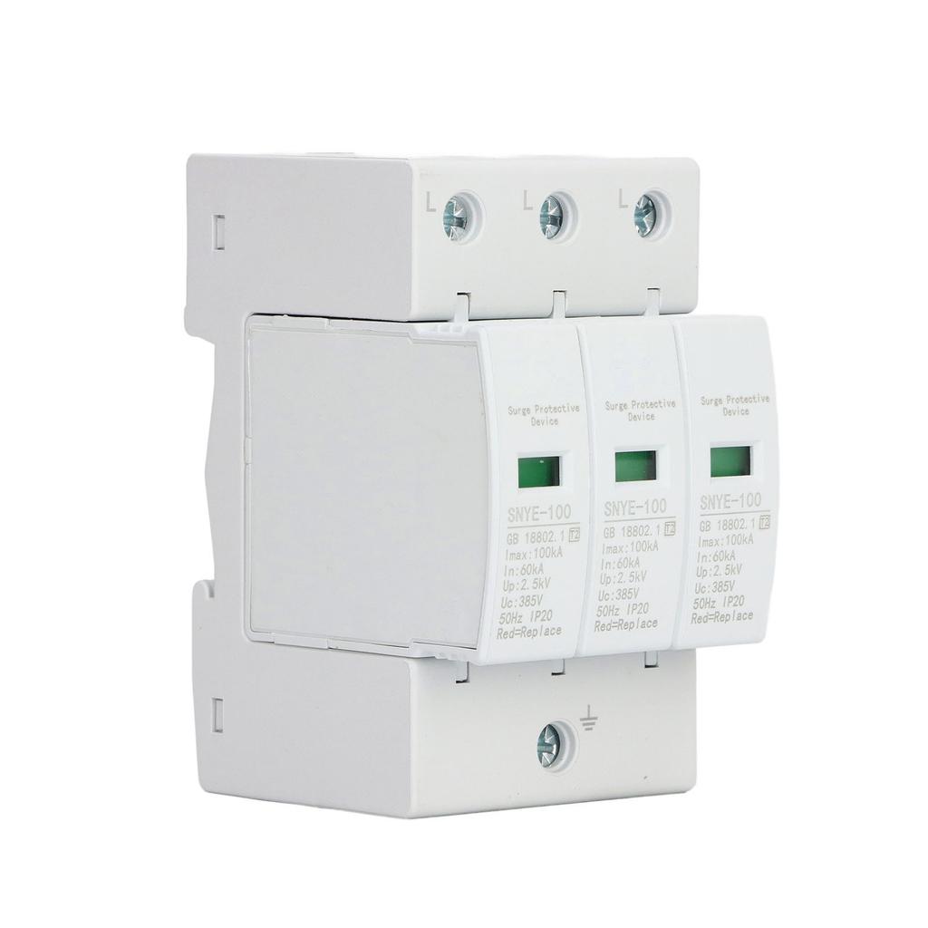 Surge Protective Device 100KA Voltage Protection Arrester Protector for Distribution Box 3P 385V