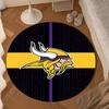 Minnesota Vikings Artwork Round mat, Anti-slip Circle Carpet Chair rug For livingroom,Bedroom, doormat home decor Gift Christmas Gifts