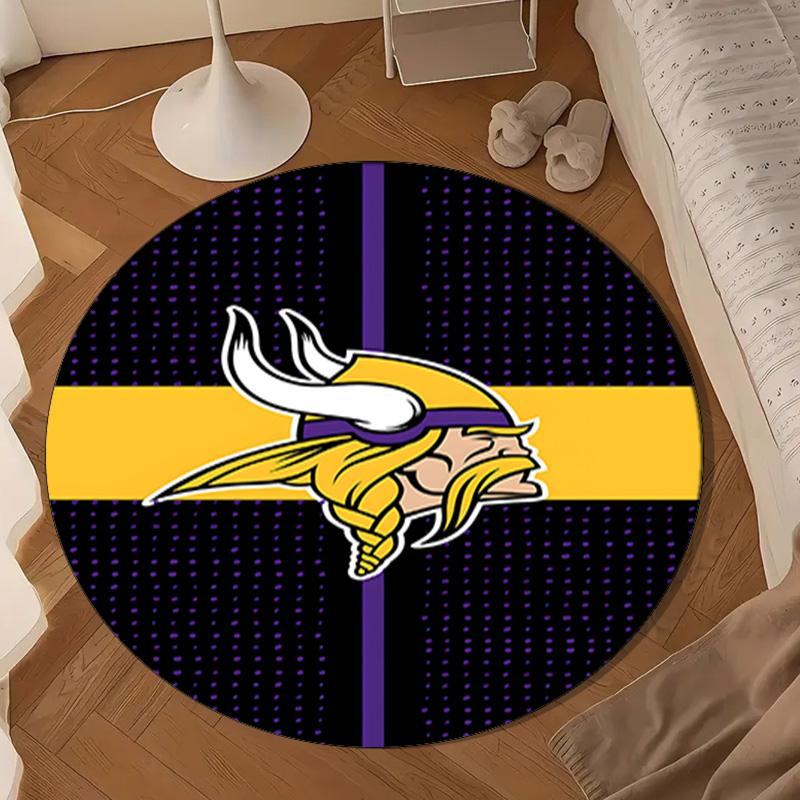Minnesota Vikings Artwork Round mat, Anti-slip Circle Carpet Chair rug For livingroom,Bedroom, doormat home decor Gift Christmas Gifts