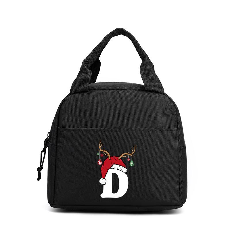 Office worker bento travel bag printed letter pattern tote bag student large lunch box bag tote bag