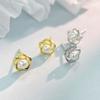 Niche High-end Camellia Stud Earrings S925 Sterling Silver Gold Light Luxury Temperament Simple and Versatile Earrings 2026