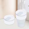 Collapsible Silicone Travel Cup 12oz Portable Foldable Coffee Mug for Camping Hiking Commuting Leakproof Eco-Friendly Water Bottle with Wide Mouth