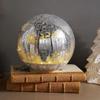 Glowing Cracked Nativity Ball Illuminated Crackle Sphere with Nativity Scene Hidden Lighted Christmas Glass Ball for Tree Home Party Decor