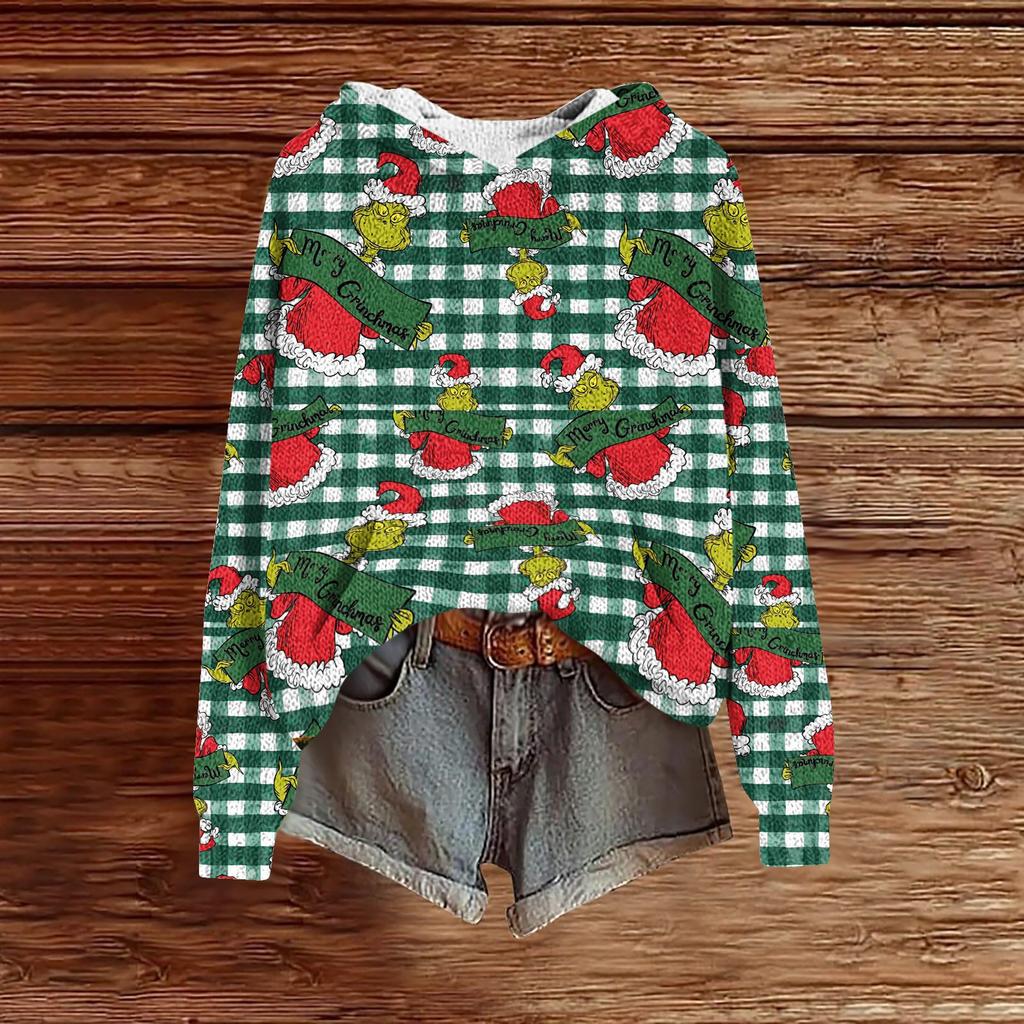 Sweatshirts For Women Knit Sweater Cute Shirt Fall Pullover Hooded Sweatshirt