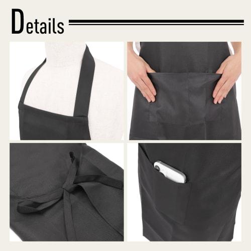 Ensemble de 2 tabliers JGP (À accrocher au cou, 1 poche, Noir)