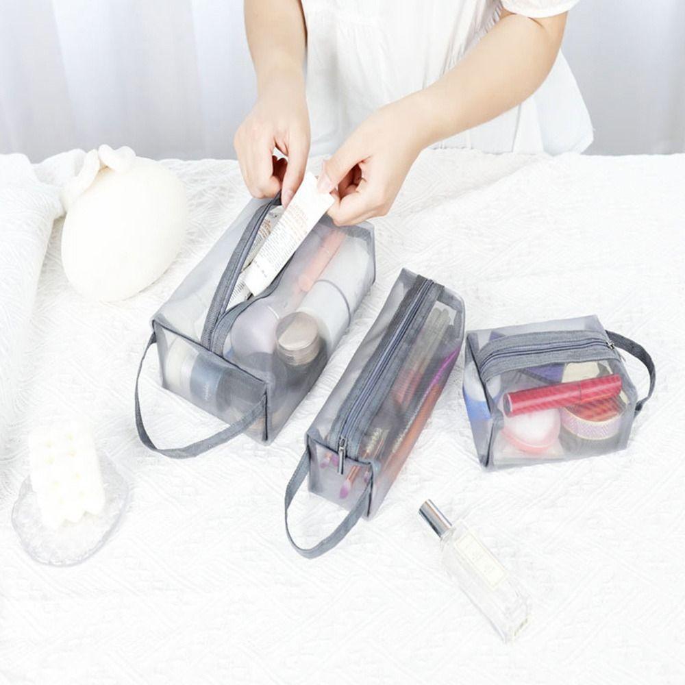 Zipper Cosmetic Bag Clear Shaving Bag New Travel Organizer  Women