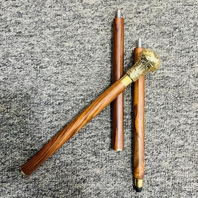 Bastón de Madera con Mango de Cabeza de Latón Sólido Náutico Antiguo Regalo de Cumpleaños