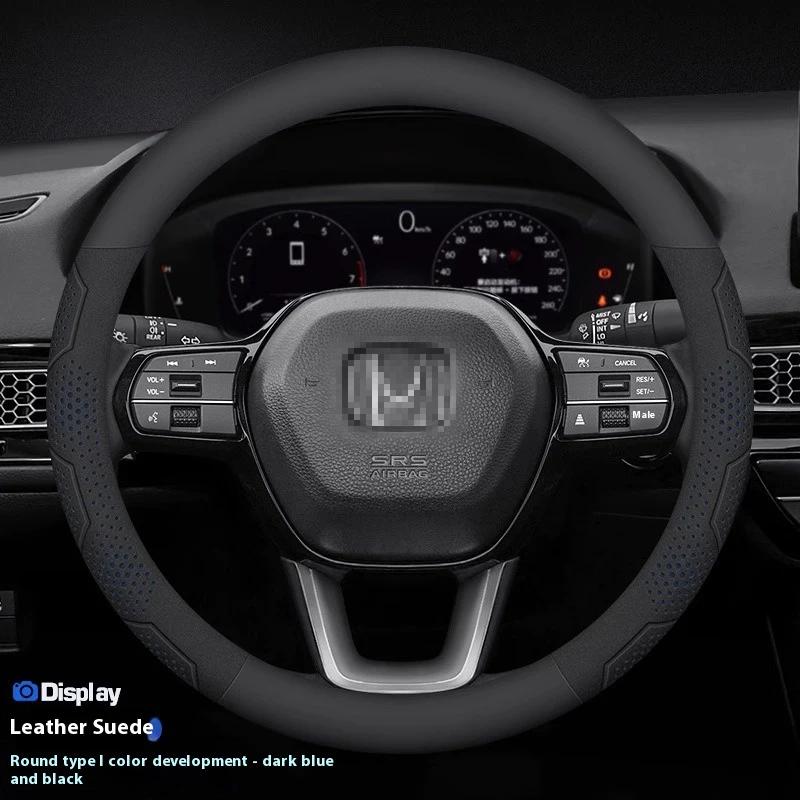 For Honda TYPE R Accord Civic HRV CRV CITY Jazz Pilot Odyssey Spirior FIT Carbon fiber Car Steering Wheel Cover Auto Accessories