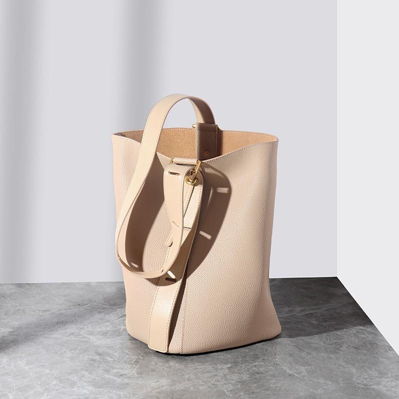 Dámská kabelka z pravé kůže s velkou kapacitou Dámská designová kabelka Nákupní tašky Kbelík Luxusní trend Ramenní Shopper