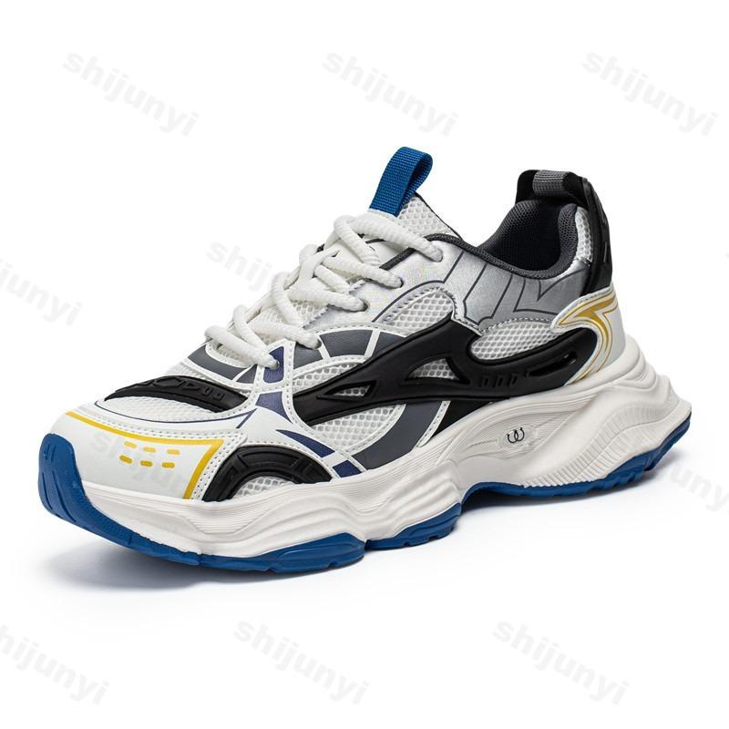 Fashion 2025 Summer New Mesh Breathable Casual Sports Shoes for Men Comfortable Height Increasing Fashion Trend Lace Up Chunky sneakers
