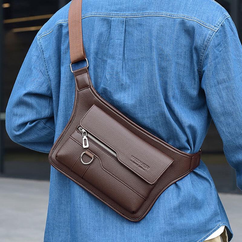 Мужская водозащитная нагрудная сумка в стиле business casual