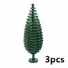 MOC Plants Accessories Bricks 3471 2435 6064 3778 City House Trees Pine Prickly Bush Green Grass Military Building Toys