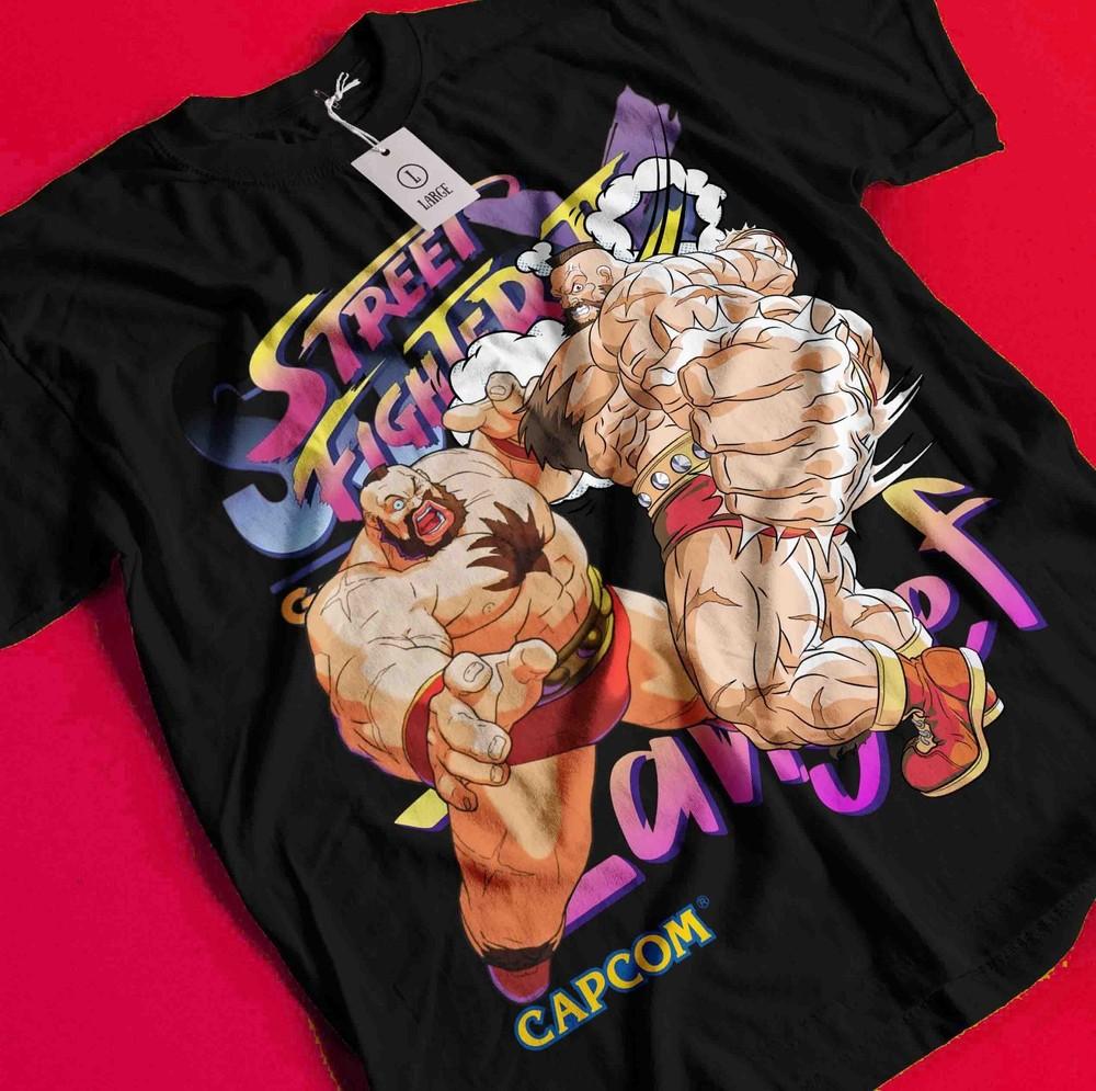 

Zangief T-Shirt Karate Street Fighter Shirt Chun Li Tshirt Akuma Anime Fight Ken BB006 M
