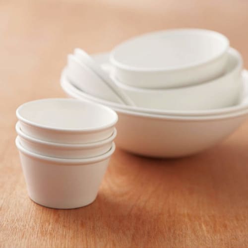 TAMAKI Cocotte Liten Skål, Vit, 7,4 x 4,4 cm, 100 ml, fortemore, T-661994, Förpackning med 5
