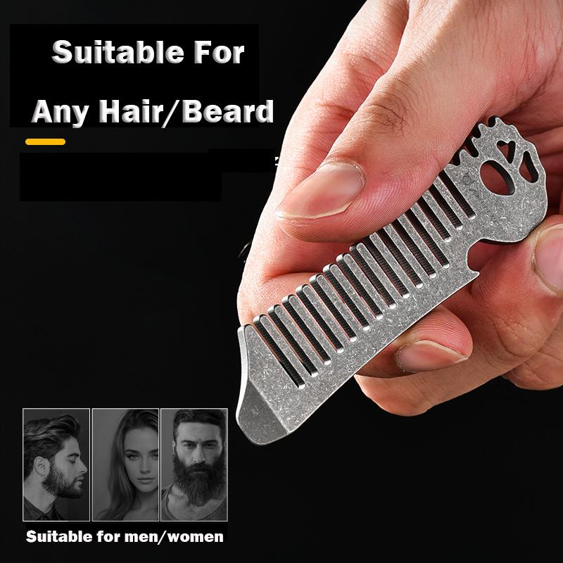 Pure Titanium Comb Multi-function Corkscrew Crowbar Pendant MINI Portable Super Light Outdoor EDC Self-defense Tool Small Access