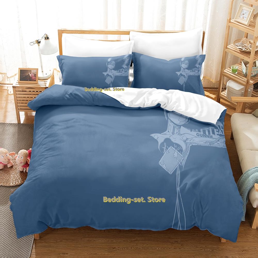 2024 Battle Angel Alita Bedding Set Single Twin Full Queen King Size Bed Set Adult Kid Bedroom Duvetcover Sets Anime Bed Sheet