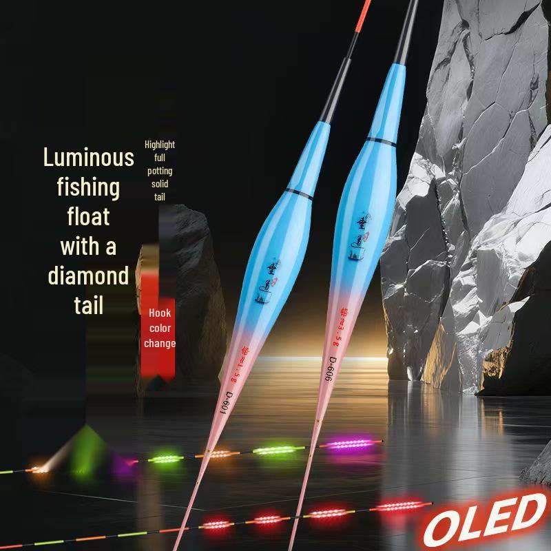Bite-Alert Color-Changing LED Float for Day/Night Fishing – Super Bright, High-Sensitivity Electronic Float for Silver Carp and Bighead