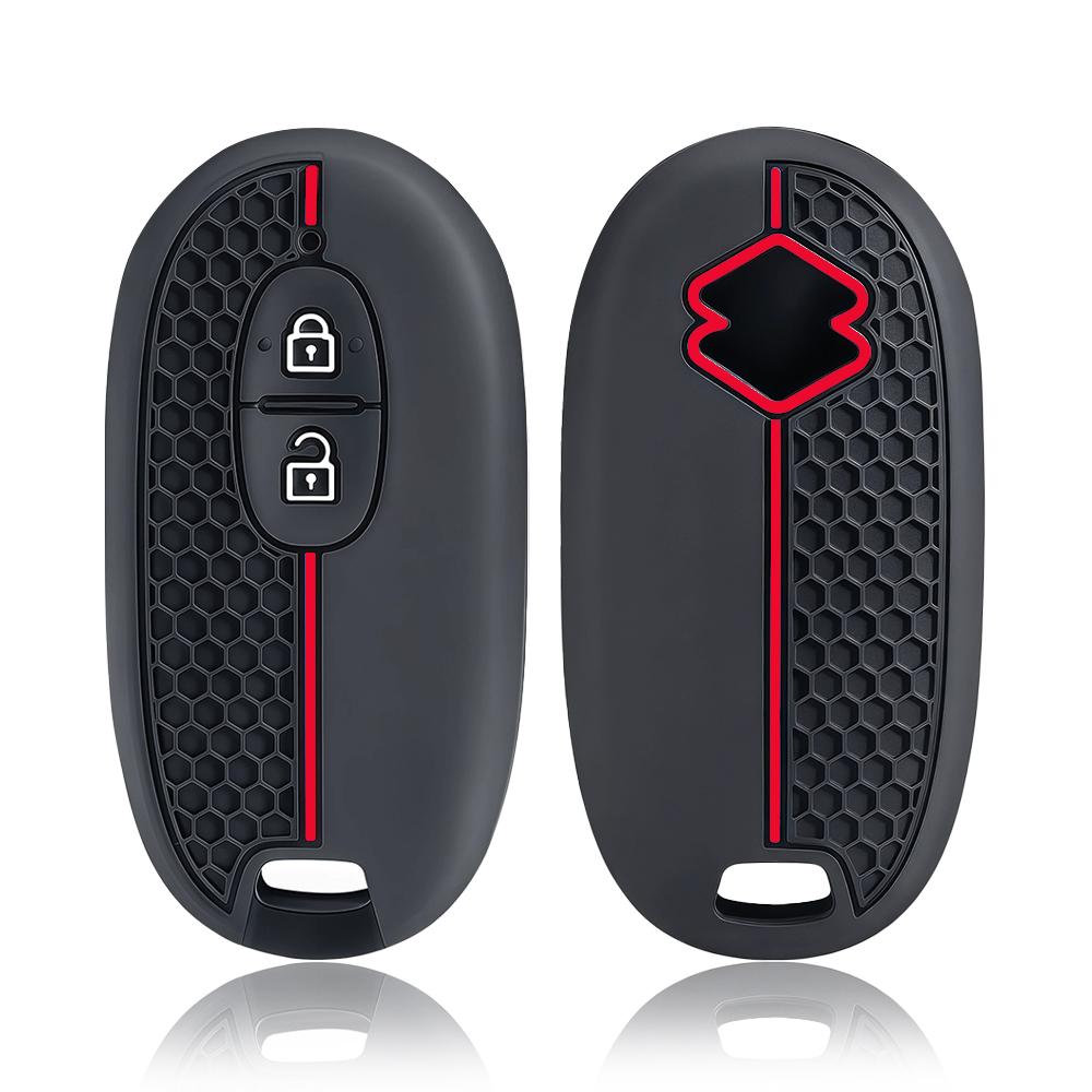Silicone Rubber Car Key Cover Case Skin Protect Keychain For Suzuki Swift Sport Sx4 Scorss Grand Vitara Wagon R Stingray