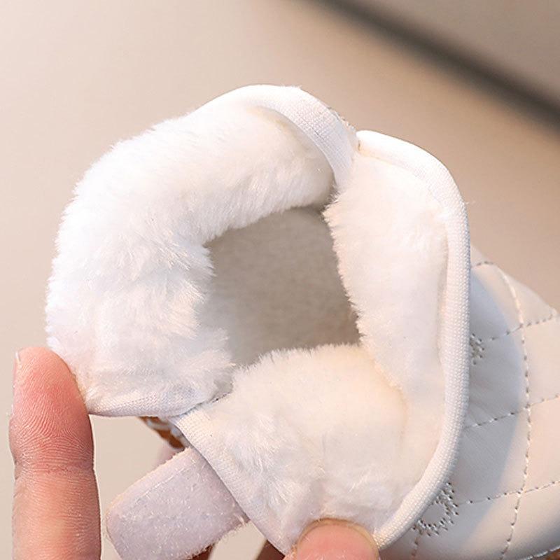 Autumn/Winter Unisex Baby Boots (0-2 Years) - Fleece-Lined Insulated Snow Boots with Soft Sole for Infants & Toddlers