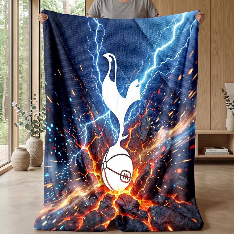 Coperta Tema Tottenham Hotspur Morbida Coperta in Flanella Morbida Coperta Plaid Peluche Accogliente Coperta per Divano Letto per Arredamento Casa