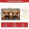 4pcs/6pcs Highland Cow Farmhouse Floral Pattern Placemats, Suitable for Kitchen And Dining Room Decor, Home Decoration, Scene Decoration, Seasonal