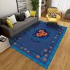 3D Flower Printing Carpet Large Area Rug Living Room Bedroom Non-Slip Retro Floral Pattern Floor Mat Bedside Sofa Home Decor
