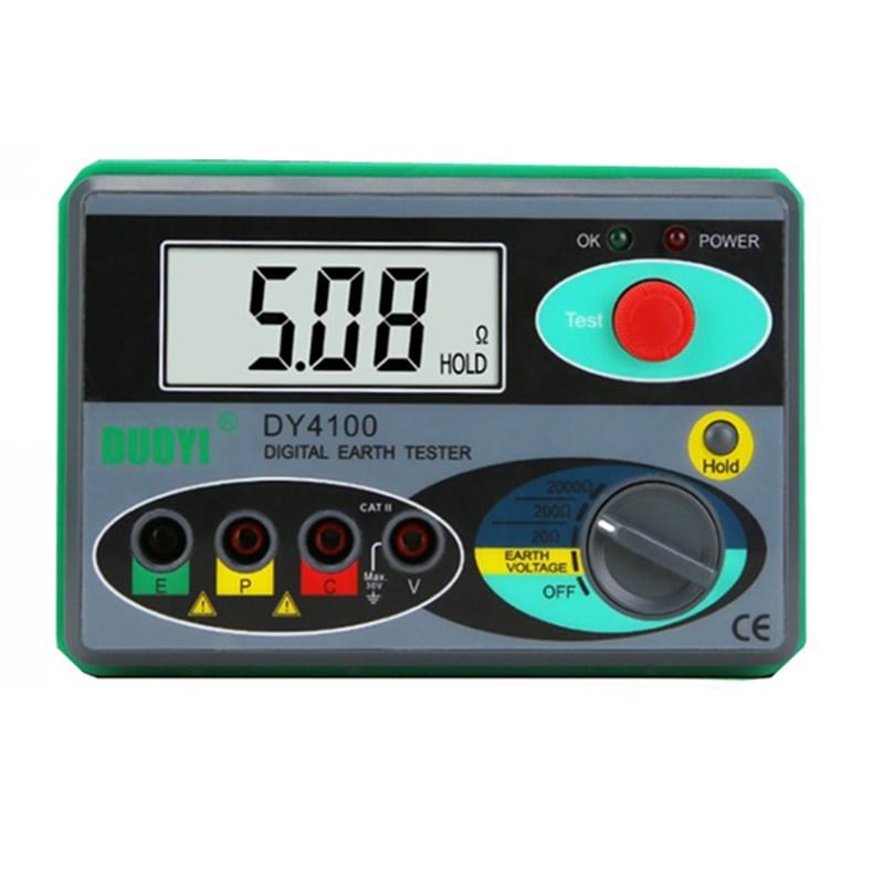 DY4100AB Ground Resistance & Soil Resistivity Tester - Digital Megohmmeter for Lightning Protection