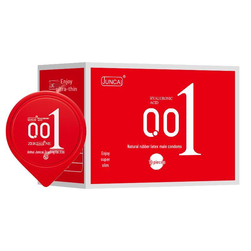 Juncai Ultra-Thin Hyaluronic Acid Ribbed Condoms Set for Adult Family Planning