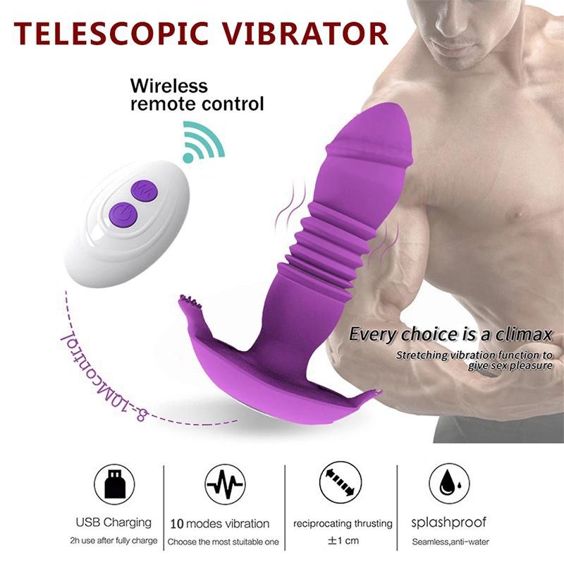 Dildo Vibrátor Big Butt Plug Análny vibrátor Diaľkové ovládanie Mužský masážny prístroj na prostatu Anus Sexuálna hračka pre mužov Gay