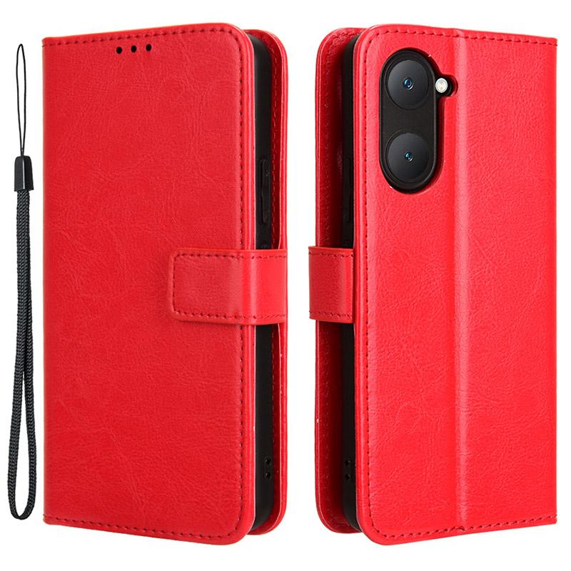 For Vivo Y28s 5G/T3 Lite 5G/Y03/Y18 4G/Y18e 4G Leather Case Crazy Horse Texture Folio Flip Wallet Phone Cover